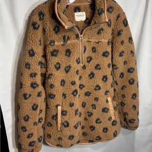 Abercrombie & Fitch Tan Sherpa Jacket